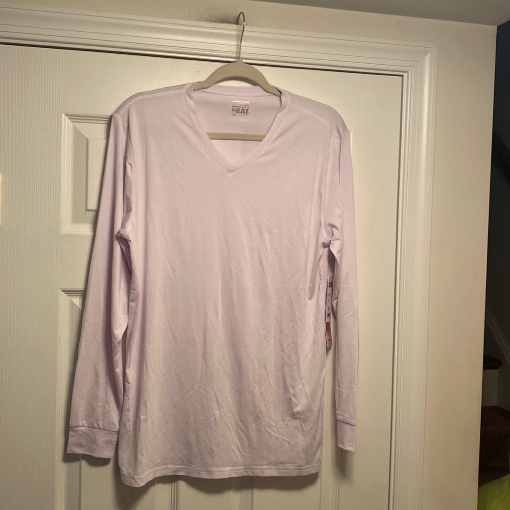 Brand New 32 Degrees Heat White Long Sleeve Teesize M